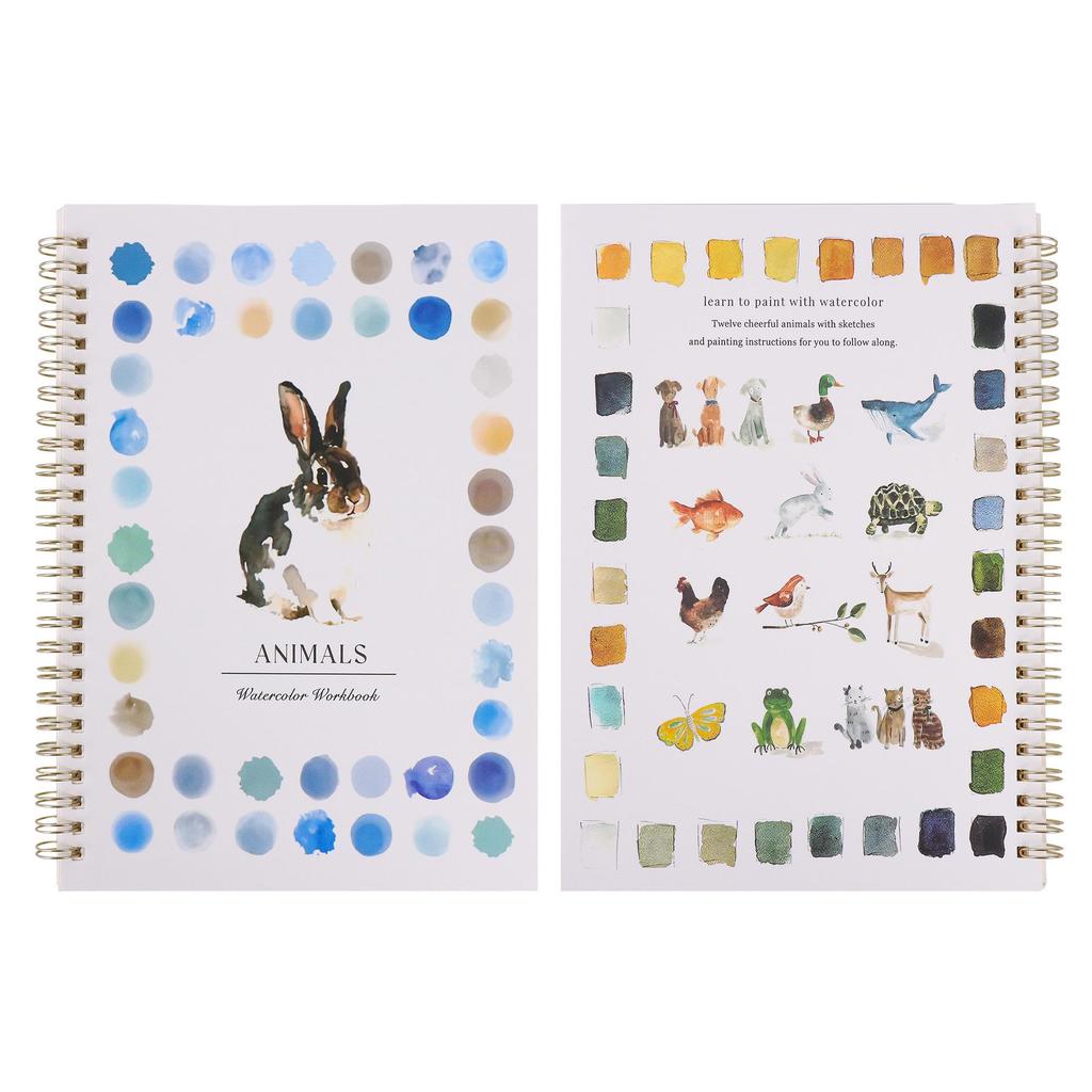 Enhanced Non-Bleeding Watercolor Painting Book