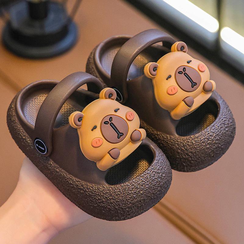 Dětské pantofle pro chlapce, protiskluzové pro kojence a malé děti, koupání pro miminka, cool pantofle pro dívky, perforované boty