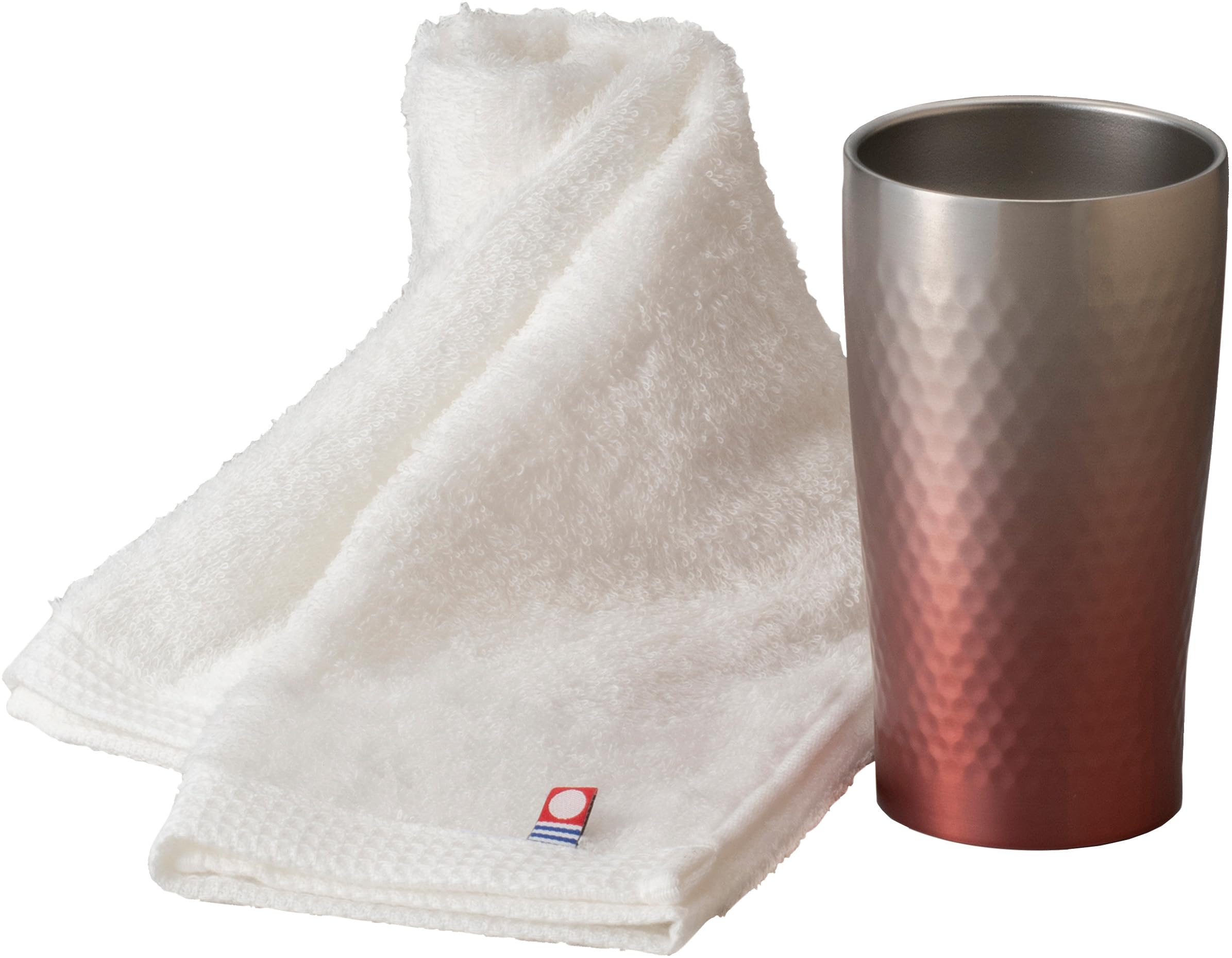 

Maebata Luxe Gradient Thermo Tumbler Imabari Towel Set 52836 (Pink Gold) &