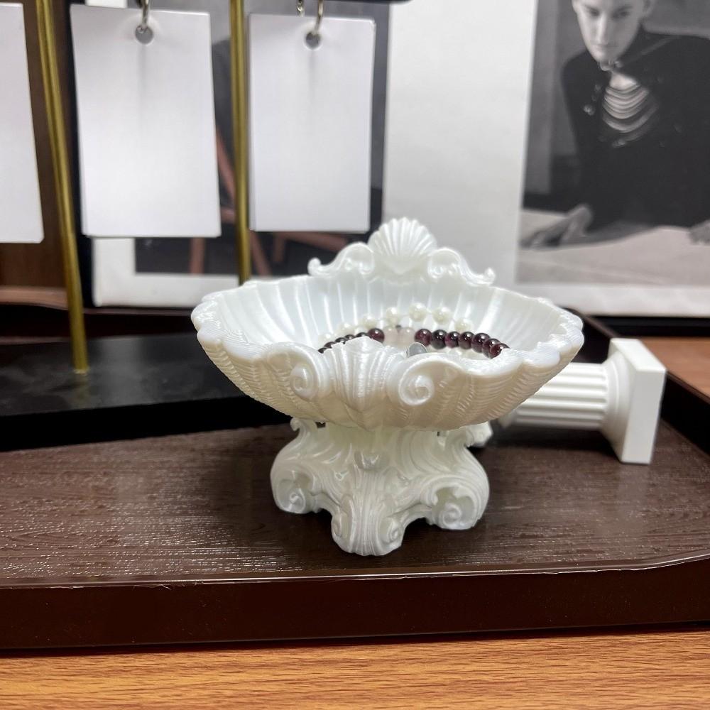 Decorative Bow 3D Printed Jewelry Tray Sweet Shell Shape Jewelry Tray Home Ornaments