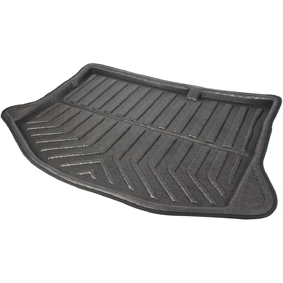 Mallofusa Kofferraumwanne Ladeboden Kofferraumbodenmatte Kompatibel für Ford Fiesta Schrägheck 2009 2010 2011 2012 2013 2014 2015 2016 2017 Schwarz