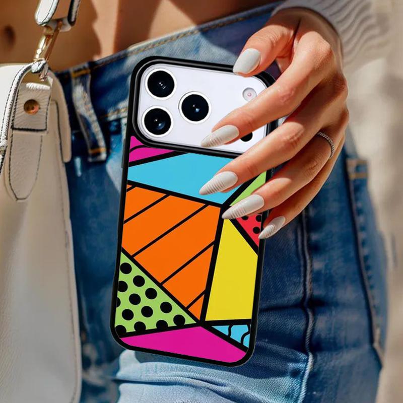 Polka Dots Lines Abstract Art Phone Case For iPhone 17 Air 14 15 13 12 Max Cover For Apple 16e 11 Pro Max Plus Coque