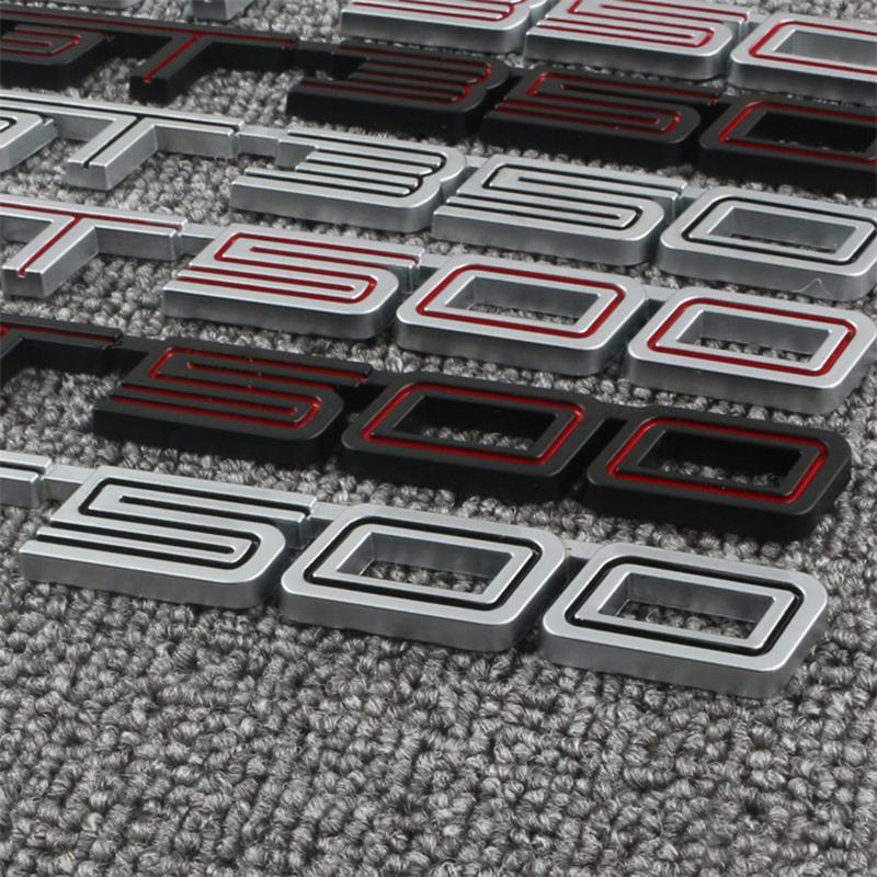 3D Metal Car Sticker GT Trunk Fender Logo Decals For Ford Mustang Shelby GT GT350 GT500 Badge Emblems Parts Accessories SJ4