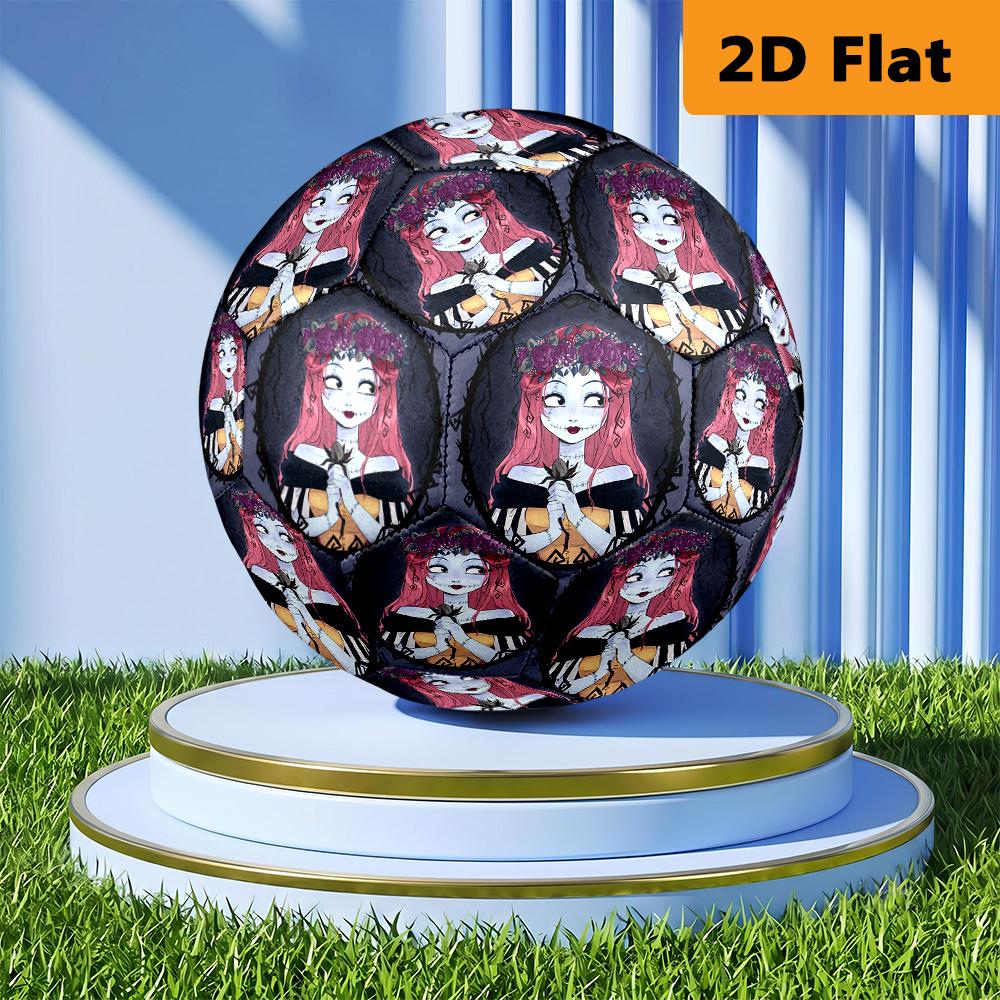 Gothic Skull Flower Girl Soccer Ball Suitable For Both Training And Competition Suitable For Training Competition And Indoor And Outdoor Sports