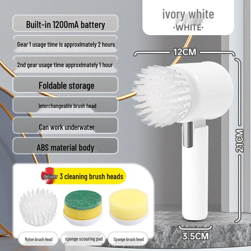 Multi-Functional Wireless Electric Cleaning Brush for Kitchen and Bathroom