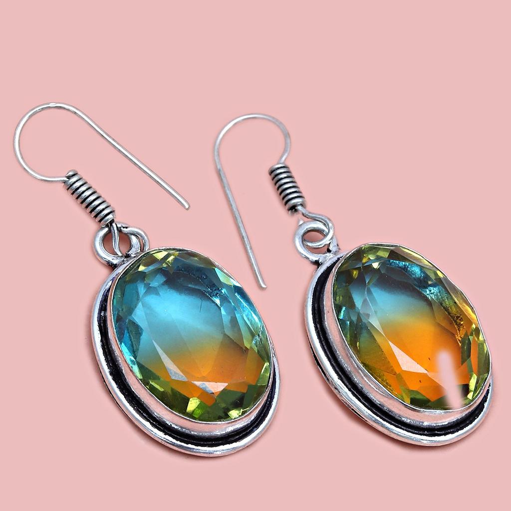 Tourmaline Set Gemstone Gift Wedding Party Bi-Color Pendant,Earring,Ring