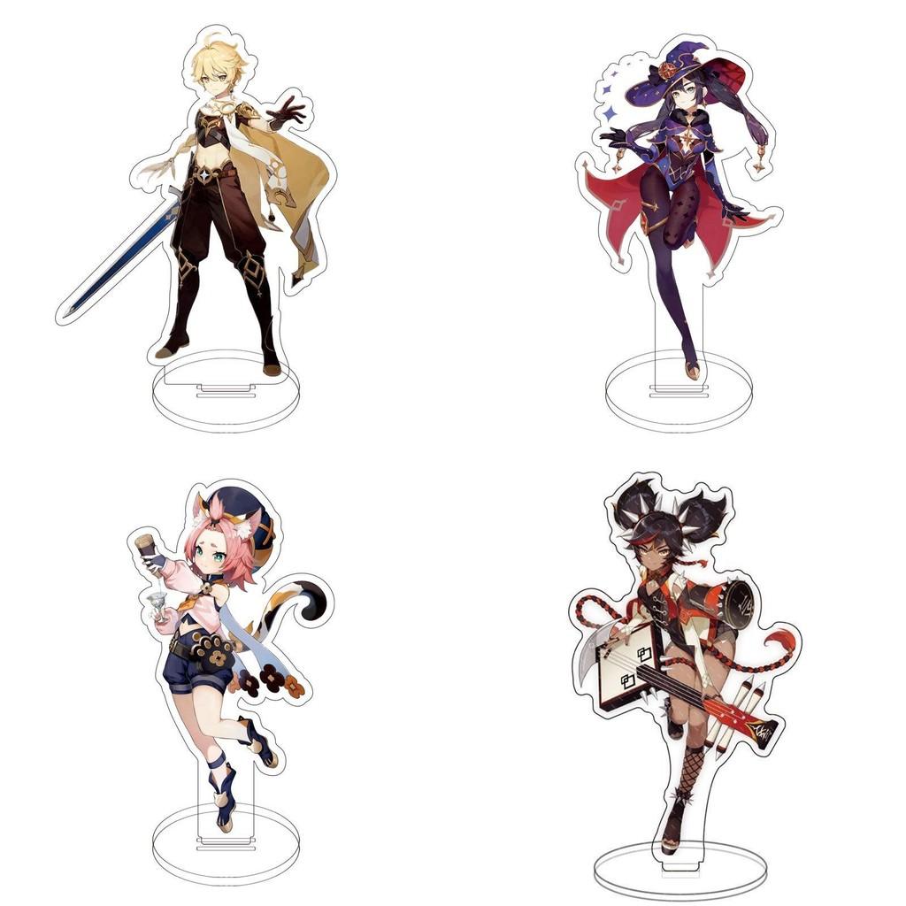 Genshin Impact Barbatos Keqing Barbara Hutao Acrylic Figure Stand Ideal For Decor