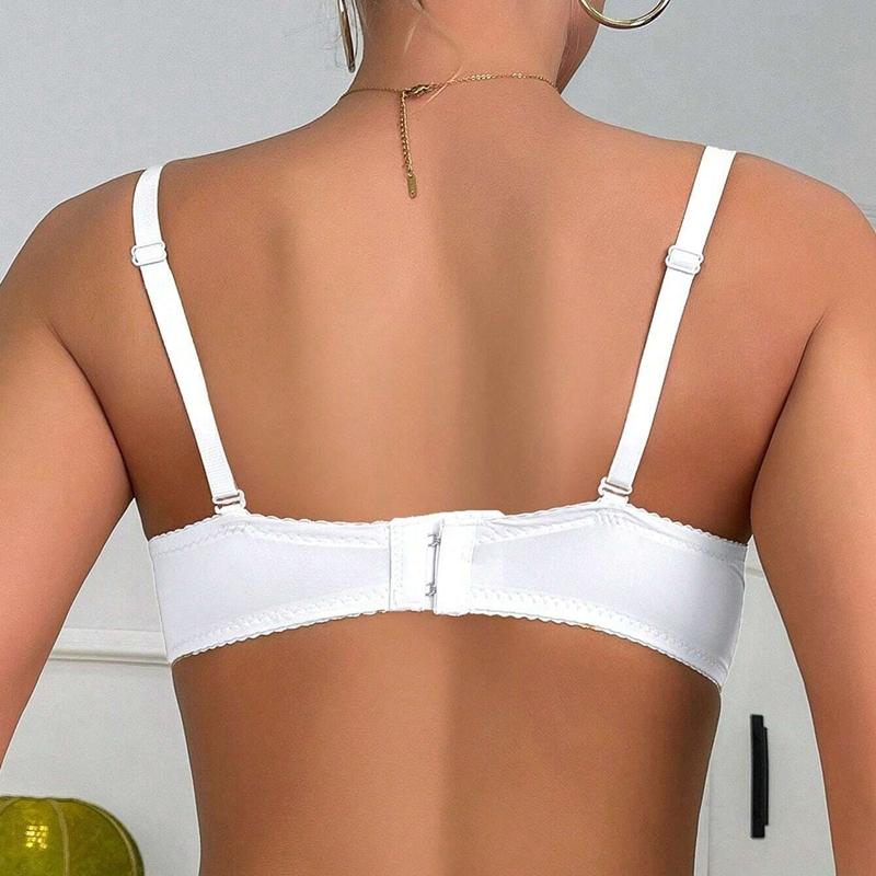 Women Small Size Push Up Bra Sexy Bow Comfortable Brassiere with Wire Bras 75B-90B 80C-95C - 7006