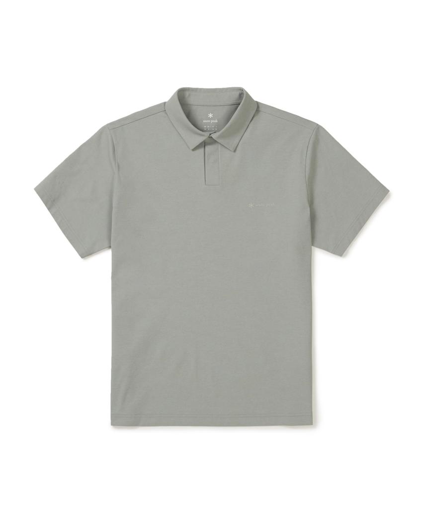 SNOWPEAK APPAREL Quick-Dry Short Sleeve Polo Shirt (S26Mmtps14) Smog Khaki