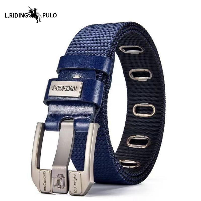 Nylon Canvas Thickened Belt Men's Overalls Belt Pin Buckle Outdoor Leisure Youth Versatile Belt