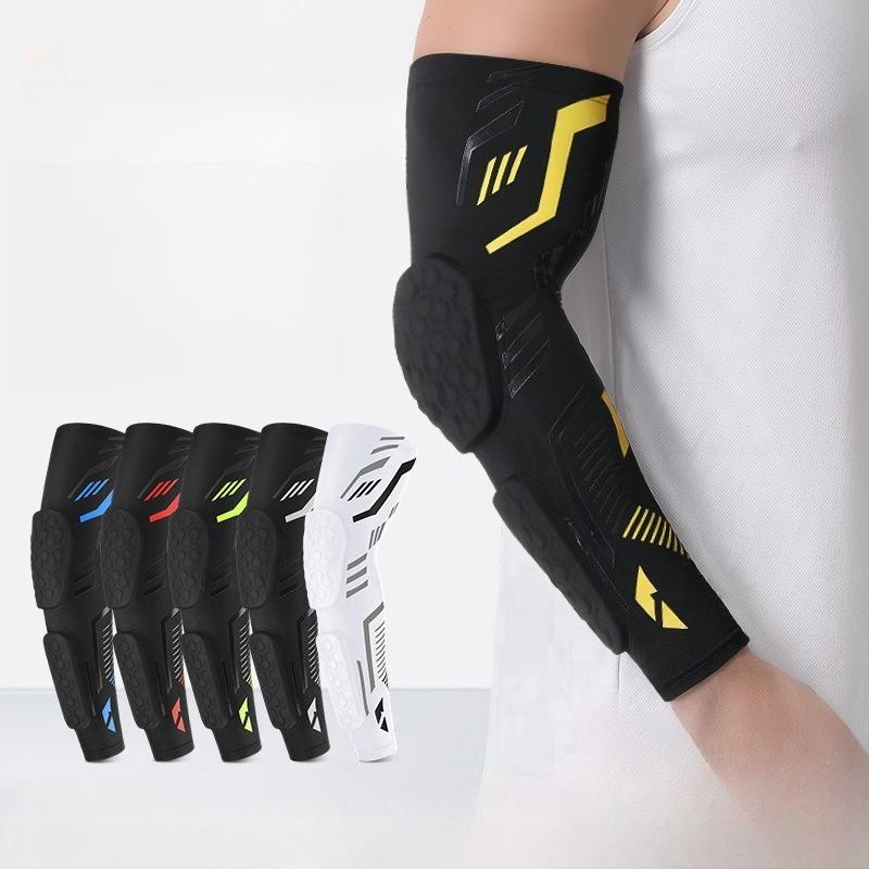 Basketball Honeycomb Crash Arm GuardSeparate Crash and Slip Elbow GuardCycling Pressurized Arm SleeveLong Training Gear High Quality