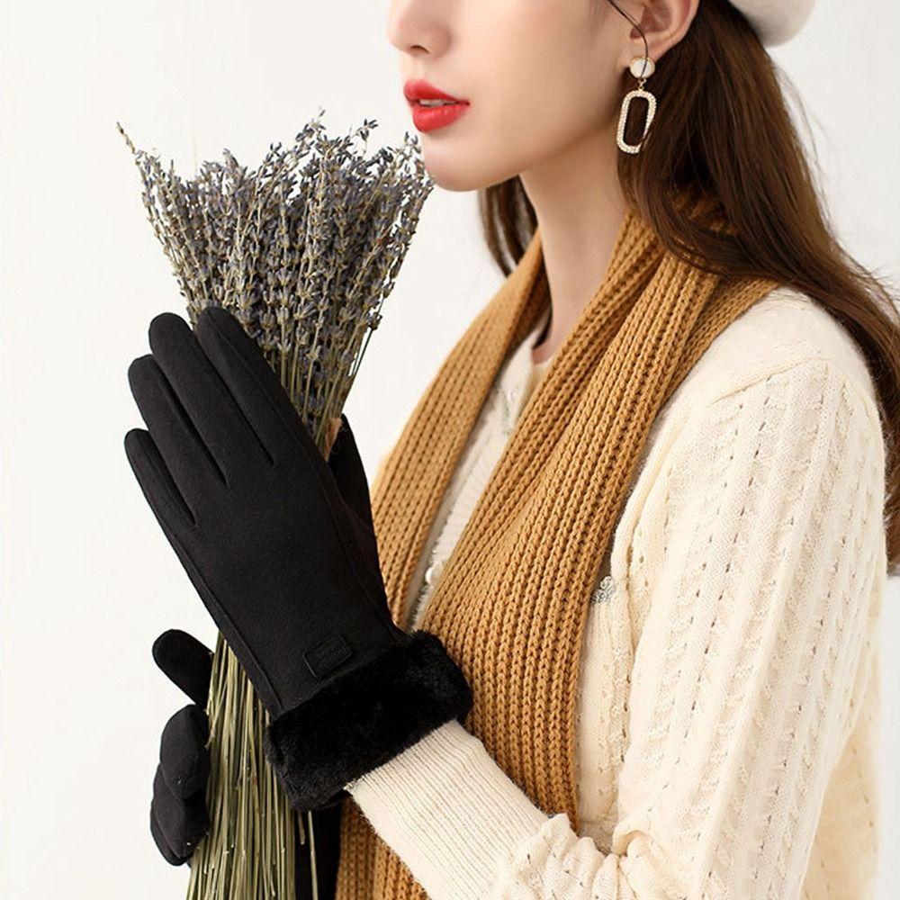 Thick Plush Gloves Soft Women Mittens Gift Winter Gloves  Girls