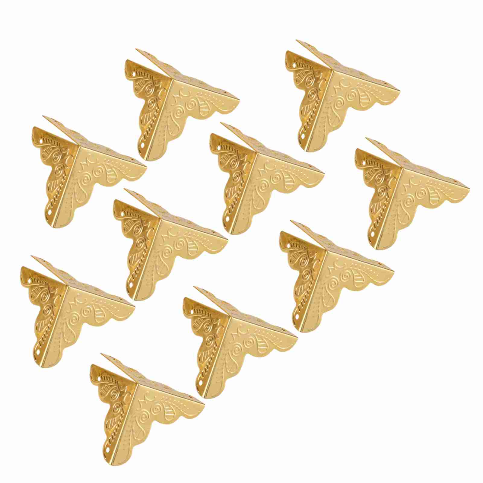 

12 шт. деревянная шкатулка для ювелирных изделий, подарочный чехол, угловая декоративная защита, железный край, защита Type 1