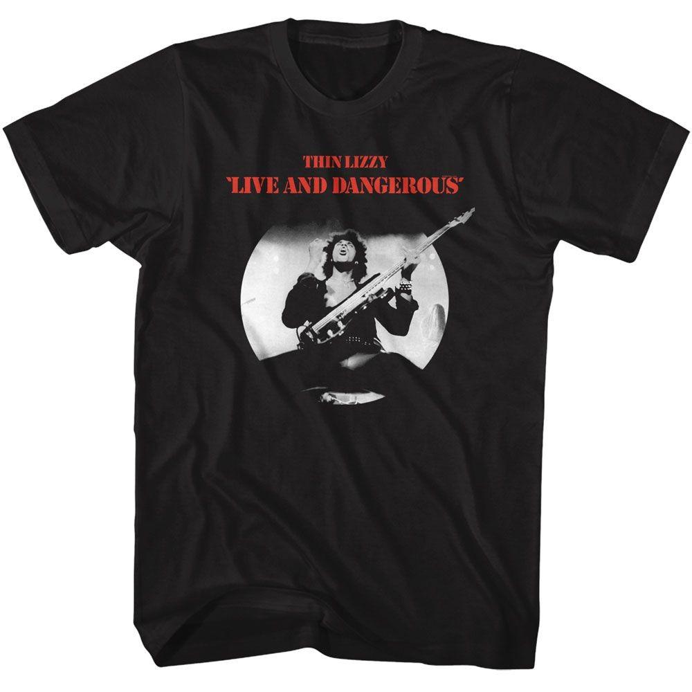Thin Lizzy Live And Dangerous Black Music Shirt L