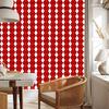 Red and white checkered wallpaper for living room and bedroom 50x1000