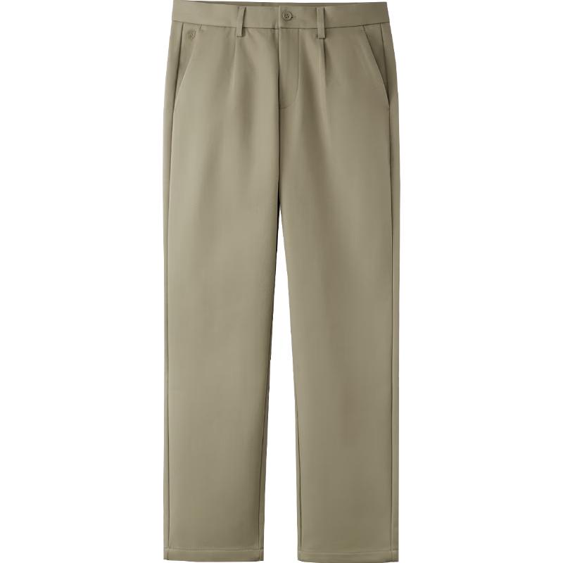 HLA Men's Light Business Casual Straight-Leg Trousers
