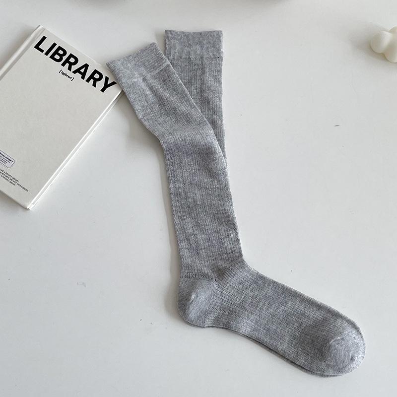 

Гольфы до икры в балетном стиле для женщин на лето, тонкие и стройнящие, сетчатые дышащие, серые махровые гольфы для лета 1 pair