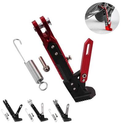 Pata de cabra para motocicleta, soporte lateral ajustable para el pie, pata de cabra de estacionamiento para motocicletas