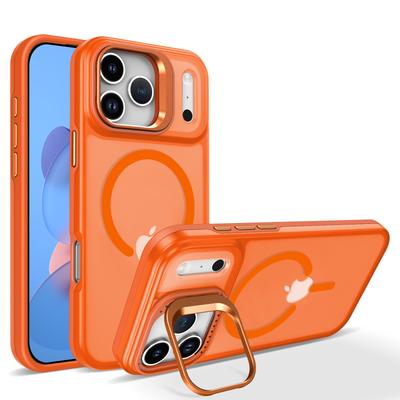 New Matte Transparent With Holder Shockproof Magnetic Magsafe Wireless Charge Phone Case for IPhone 17 Pro Max 17Pro 17Air Cover