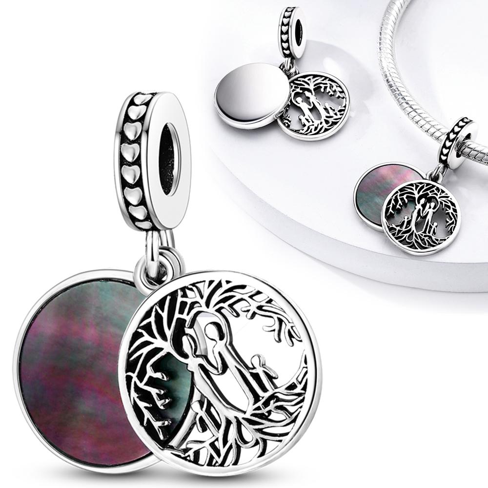 

Original Charms Copper Creative Life Tree Parent-Child Pendants Fit Charm Plata Bracelets For Women Jewelry Making Gifts