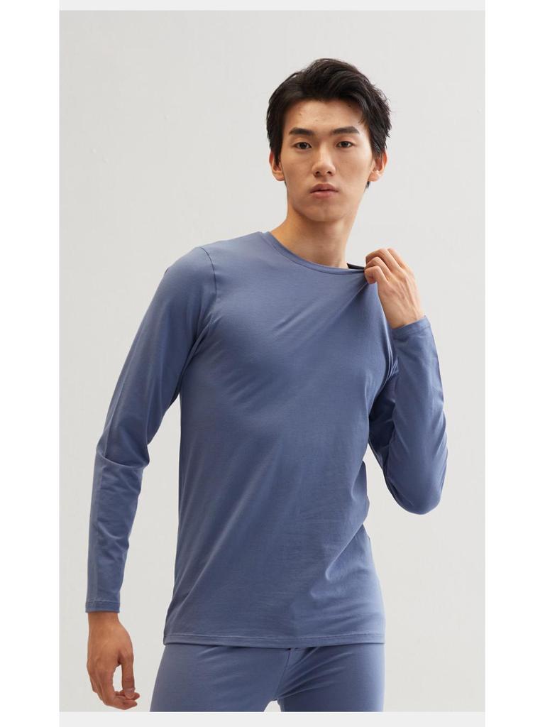 Men's Winter Pure Cotton Thermal Tops: Lightweight, Warm, Single-Piece Sweater-Style Underwear.
