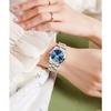 OLEVS Popular Women's Blue Waterproof Watch with Stainless Steel Band and Date Display, Analog Quartz Movement, Perfect As a Gift for Stylish Women, S
