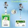 2D Flat Acrylic Emergency Doctor Retractable Badge Reel, Medical Symbol ID Holder,   Gift For Nurse Doctor Student Teacher Medical Office Staff