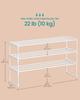 SONGMICS 3-Tier Shoe Rack, Shoe Storage Organiser, Metal Storage Rack, Upright or Upside Down, Fits 16 To 20 Pairs, Stackable, for Hallway
