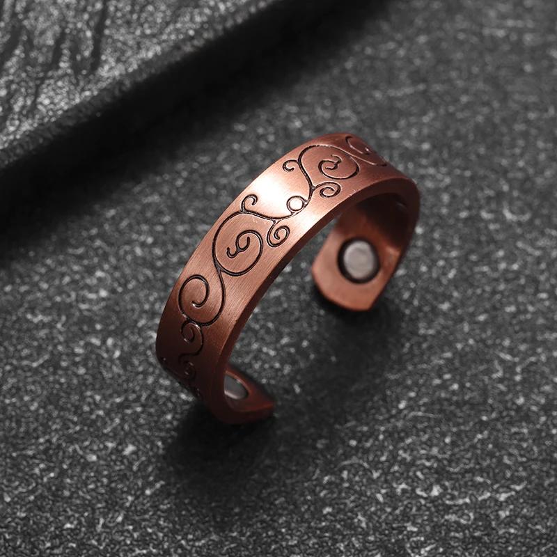 Celtic Bear Claw Copper Ring Magnetic Energy Treatment Joint Pain Ring for Women Men Retro Fashion Healthy Weight Loss Jewelry