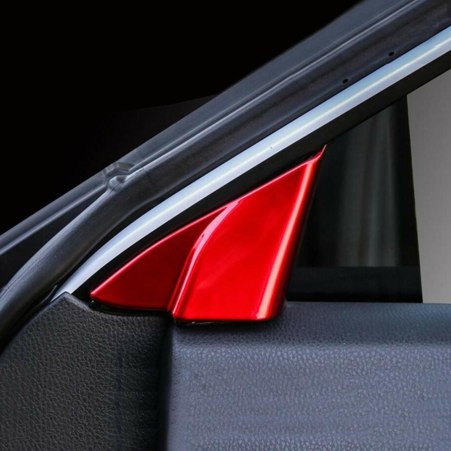 Fit For 2018-2020 Toyota Camry ABS Red Interior Door Triangle Pillar Cover Trim