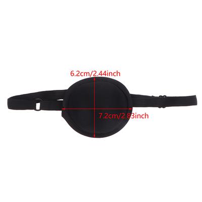 Pirate Eye Patch Unisex Black Single Eye Patch Eyepatch One Eye Washable Adjustable Concave Eye Patch Kid Pirate Cosplay Costume
