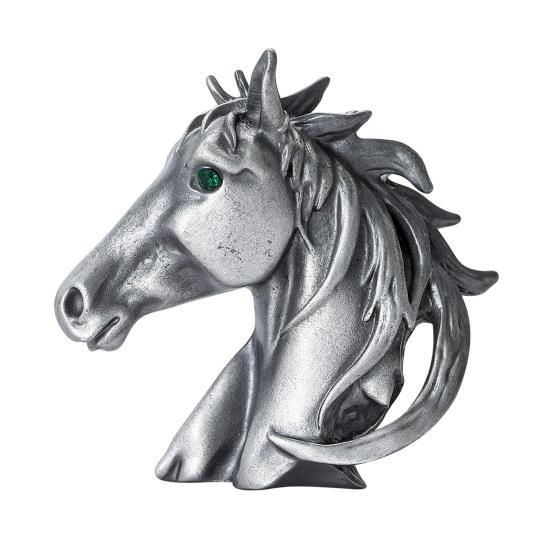 Alloy Horse Head Brooch Women Men Metal Horse Lapel Pin Animal Sweater Dress Suit Clothing Accessories Jewelry Gift