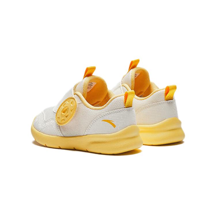 Anta Comfortable Soft Sole Low Top Walking Shoes Baby Shoes White Yellow A22430001-4