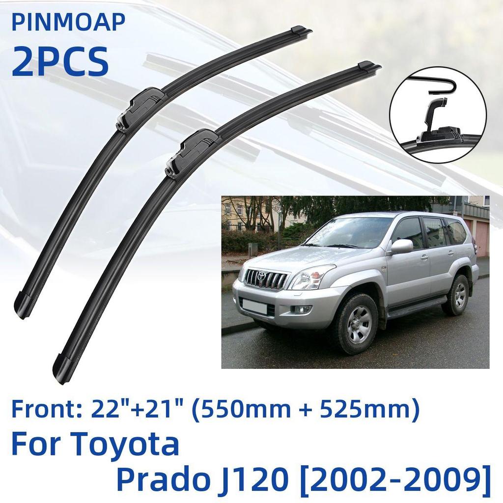 2 buc lame de ștergător de parbriz față pentru Toyota Prado J120 2002-2009 22"+21" accesorii de tăiat perii pentru ferestre 2002 2003 2004 2005 2006 2007