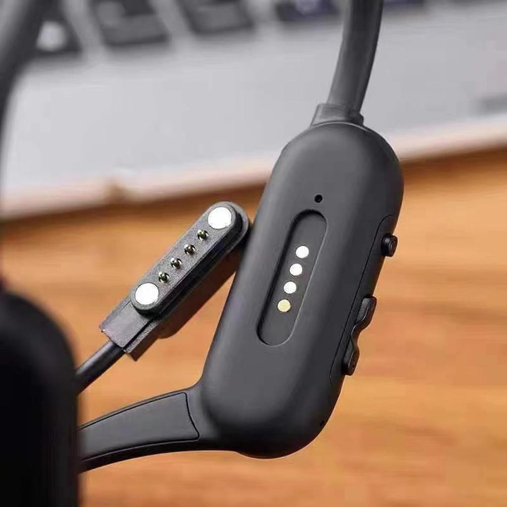 Replacement Magnetic Charging Cable for Bone Conduction Headphones, USB Charger Cord for 4-pin Interface Bone Conduction Headphones, Smartbands, and