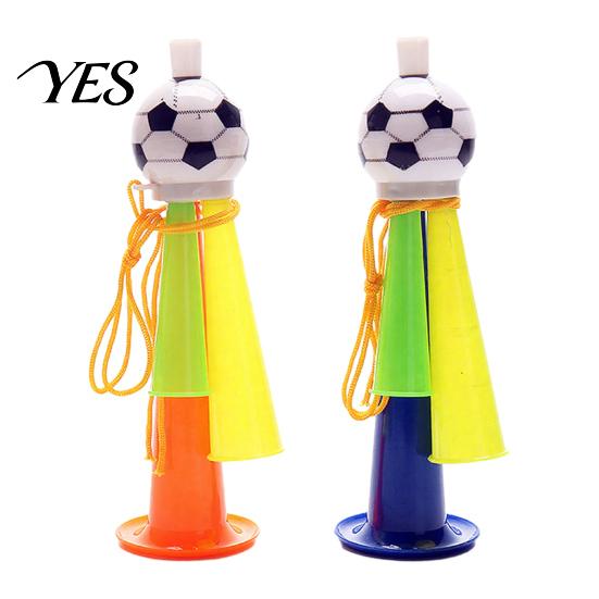Stadium Horn Toy 2Pcs Soccer Cheering Horn, 3 Tone Sports Fan Noise Maker, Handheld Football Trumpet for Game Day, Party Accessory Outdoor