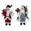 Standing Doll Christmas Santa Claus Plaid Clothing Decoration Party Festival Craft Ornament