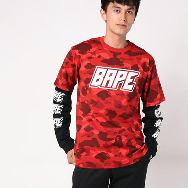 Bape Color Camo Bape Layered L/S Tee 0ZXLTM111006D