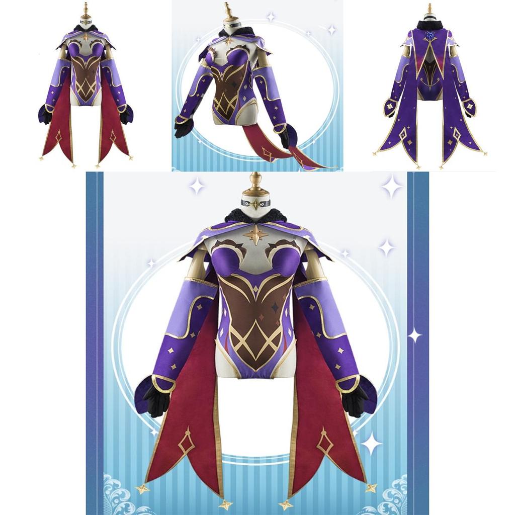 Genshin Impact Mona Cosplay Costume Full Set High Quality Cotton Exquisite Details