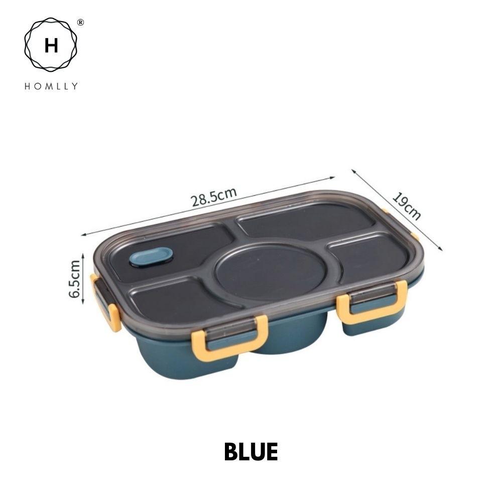 HOMLLY 5 Compartments Leakproof Salad Bento Lunch Box Container