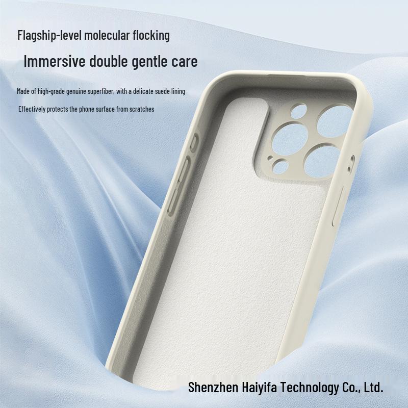 Custodia Magnetica in Silicone a 16 Pulsanti per iPhone 15 Pro Max con Design Lenti a Filo