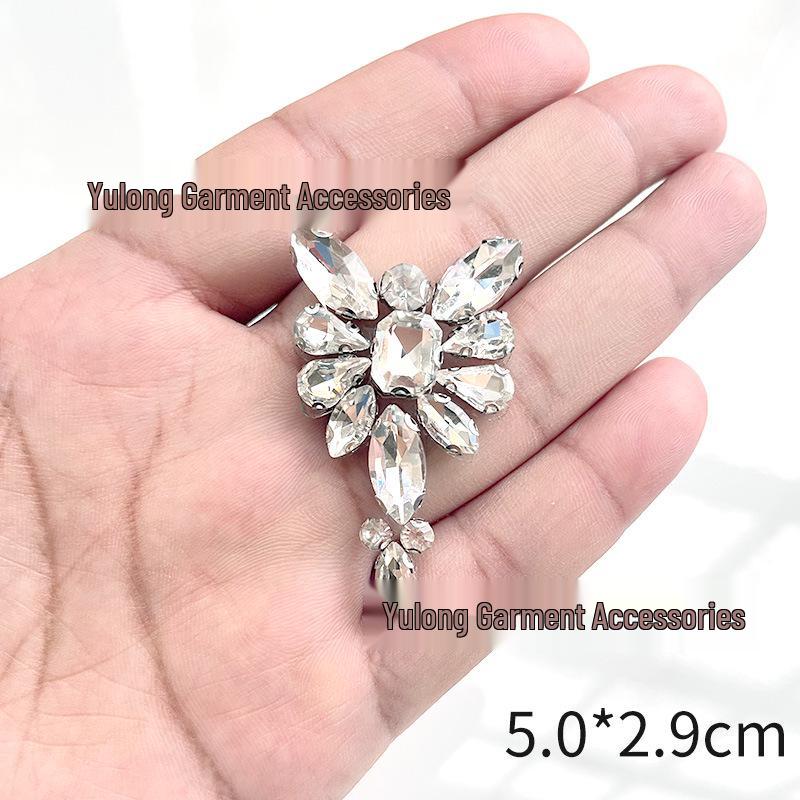 Luxury White Rhinestone Hotfix Stickers: Super Shiny DIY Dress Accessories with Hot Melt Adhesive