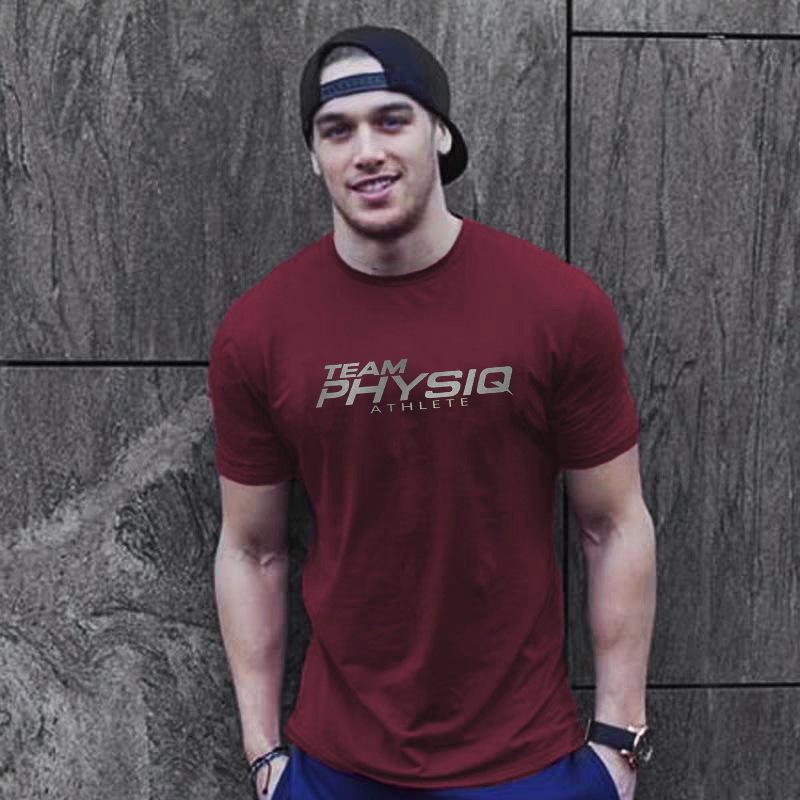 Men's Spring Sports Short-Sleeve T-Shirt with Custom Logo - European & American Style, Large Size, Breathable Cotton for Training