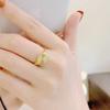 Premium Titanium Steel Ring Ins Cold Wind Sun Flower Round Index Finger Ring Fashion Couple Ring