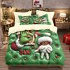 Bed Three-Piece Set Green Hair Monster Hand Pillow Cover Quilt Cover Digital Printing Bedding