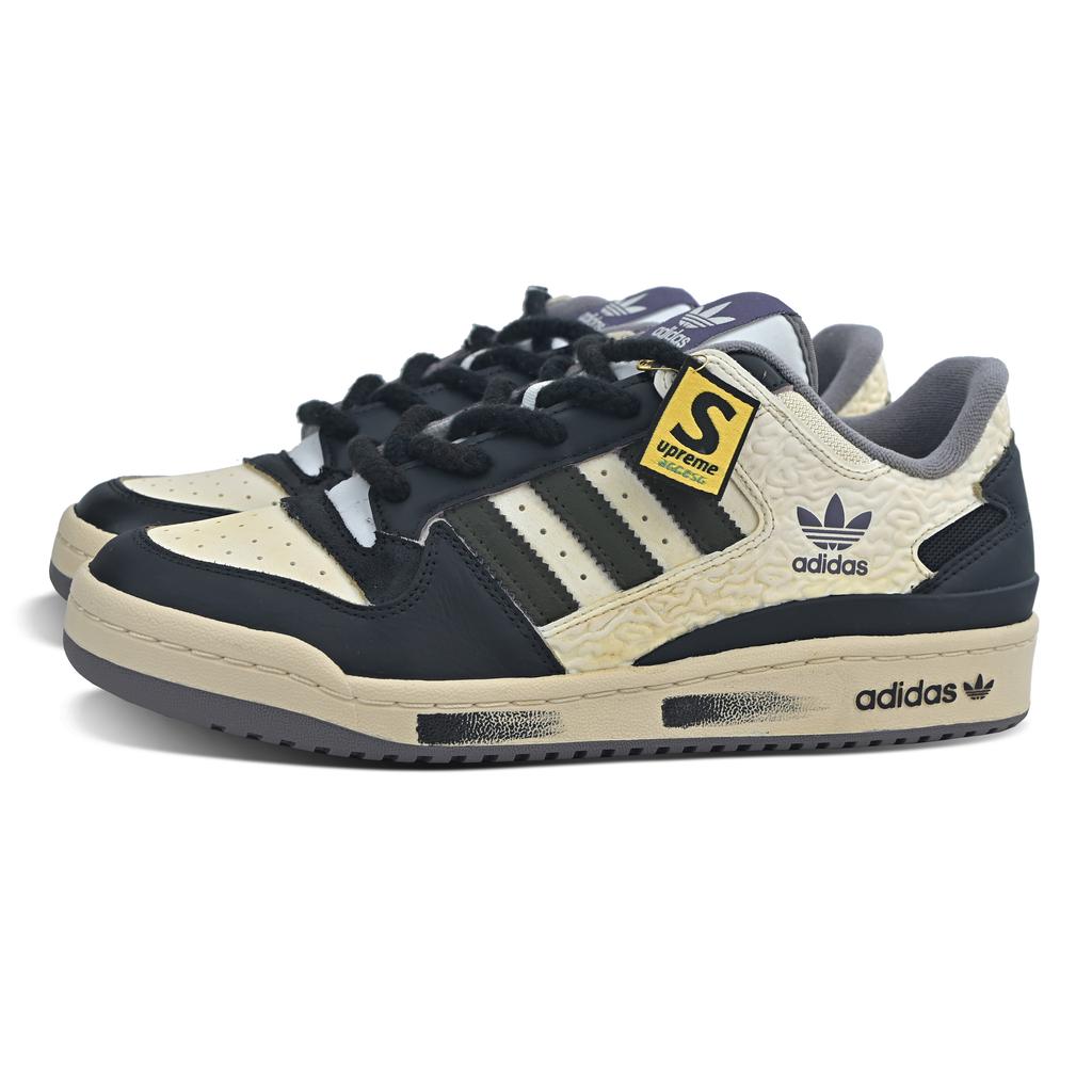 Adidas Originals FORUM Abrasion Resistant Low top Skateboard Shoes Unisex Black Brown JQ6735(Team1149-)