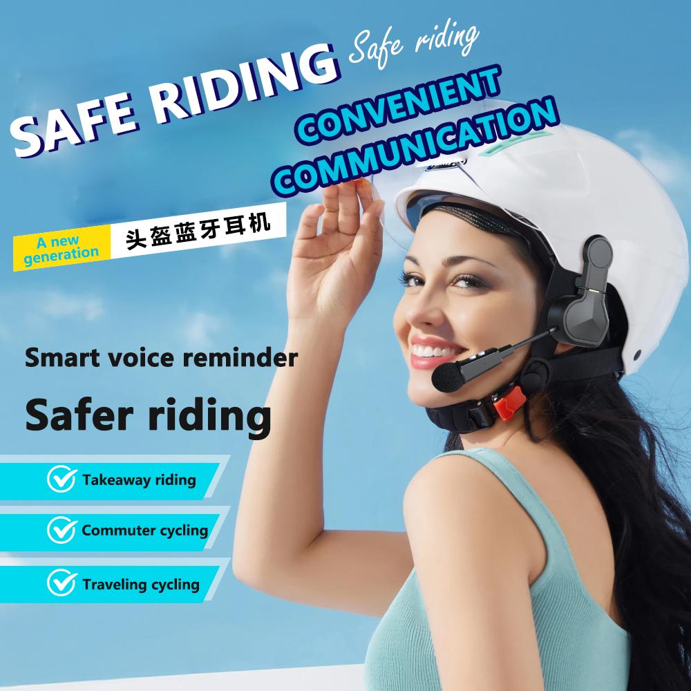 New Bt9 Motorcycle Bluetooth Helmet Headset Double Ears 800Mah 5.3Bt Waterproof Voice Control Hands-Free Call Music Player