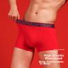 HLA [Hongyun] Red Underwear for Men, Year of The Horse, Pure Cotton, 10A Antibacterial, Qiji Red Boxer Briefs, Four-Corner Shorts, 3 Pieces