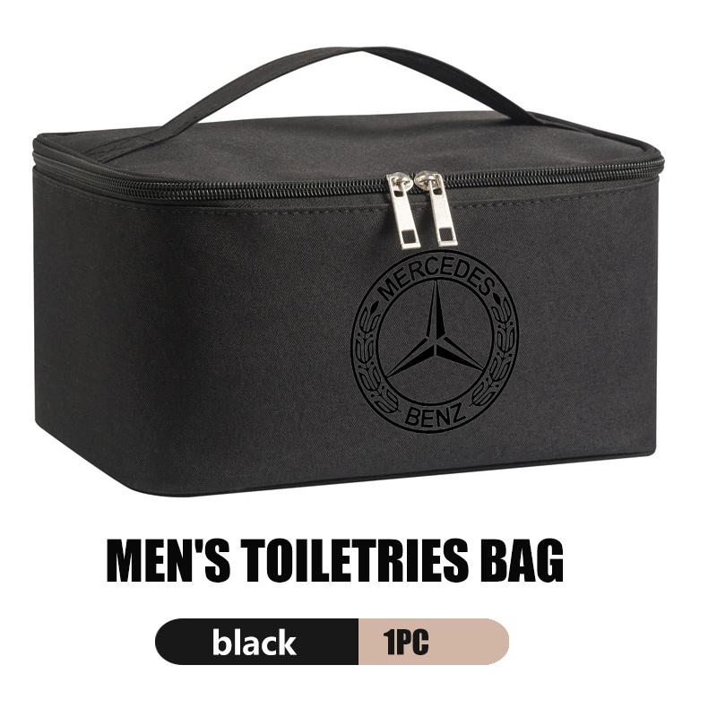 For Benz Travel Cosmetic Organizer Toiletry Case Wash Pouch Zipper Storage Bag AMG W213 W124 W108 W126 Exclusive W204 W222 W205