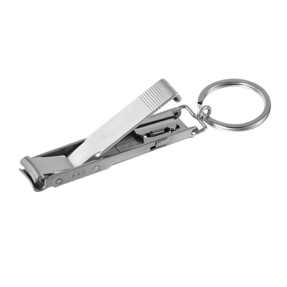 Buy 1pc Portable Thin Stainless Steel Foldable Keychain Nail Clippers